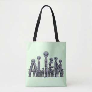 Bolso De Tela Texto alienígena