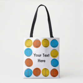 Bolso De Tela Texto de globo por todo el globo tote de vuelta