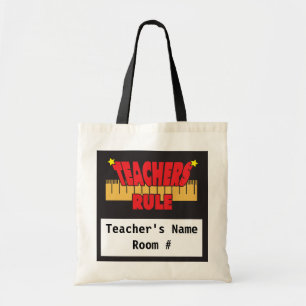 Bolso De Tela Texto de la regla el   DIY de los profesores