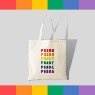 Bolso De Tela Texto de repetición del Personalizable del Orgullo