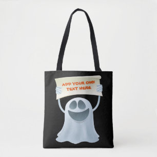 Bolso De Tela Texto de retención de fantasma