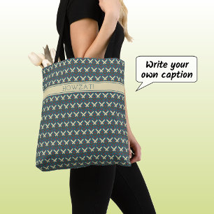 Bolso De Tela Texto del personalizado del modelo de los palos de