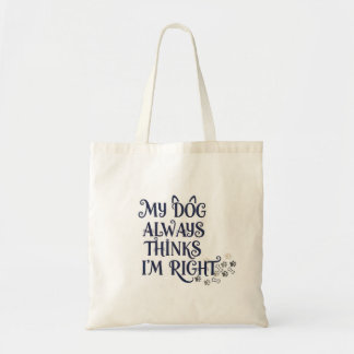 Bolso De Tela Texto Divertido de Perro
