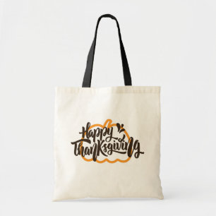 Bolso De Tela Texto lindo sobre calabaza para Acción de Gracias