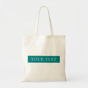Bolso De Tela Texto modificable plantilla moderna Verde azulado 