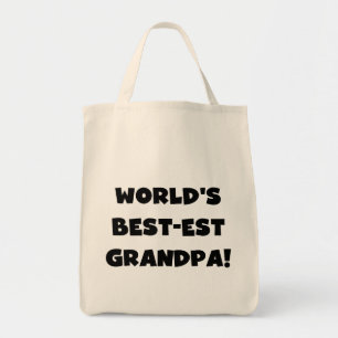 Bolso De Tela Texto negro o blanco del abuelo del Mejor-est del