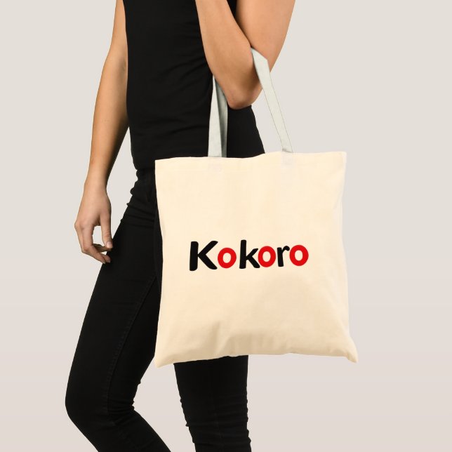 Bolso De Tela Texto negro y rojo de Kokoro (Anverso (producto))