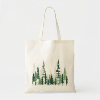 Bolso De Tela Texto personalizado bosque de pinos