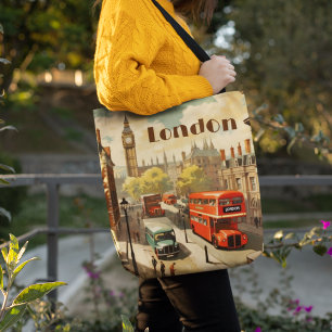 Bolso De Tela Texto personalizado de Londres Big Ben Vintage