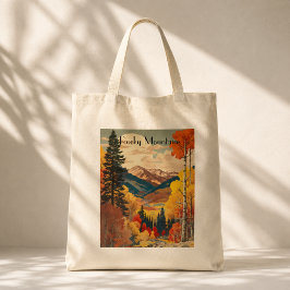 Bolso De Tela Texto personalizado de otoño vintage Montañas Roco