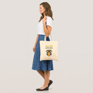 Bolso De Tela Texto personalizado del profesor escuela búho