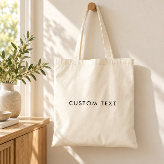 Bolso De Tela Texto personalizado minimalista