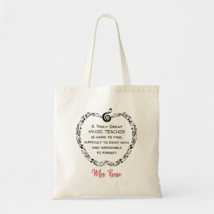 Bolso De Tela Texto personalizado Música genial Profesor Manzana