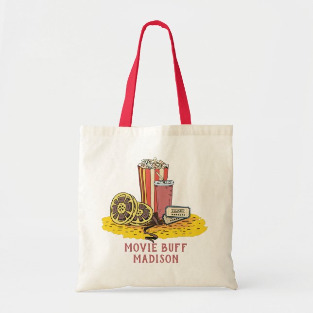 Bolso De Tela Texto personalizado Película Buff (Frente)