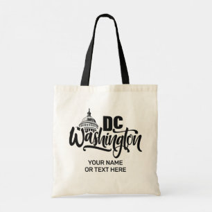 Bolso De Tela Texto personalizado Washington DC