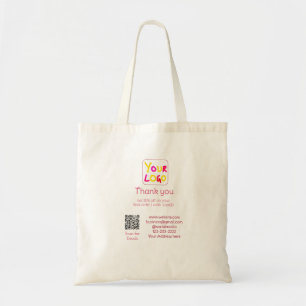 Bolso De Tela texto simple mínimo agregue su logotipo/diseño aqu