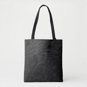 Bolso De Tela Textos florales en negro y gris