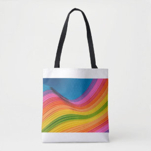 Bolso De Tela Textura abstracta del patrón arco iris