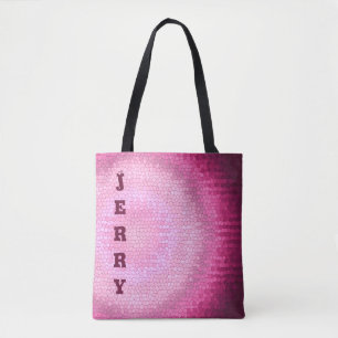 Bolso De Tela Textura abstracta del rosa del vitrage del