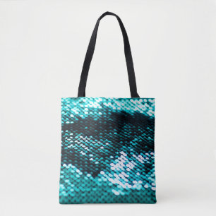 Bolso De Tela Textura brillante de secuencia verde oscuro