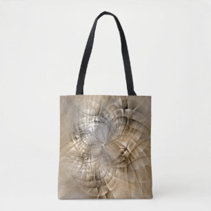 Bolso De Tela Textura de arte fractal abstracto tonos tierra