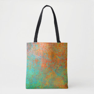 Bolso De Tela Textura de cobre y turquesa