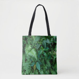 Bolso De Tela Textura de follaje de hierba helecho verde