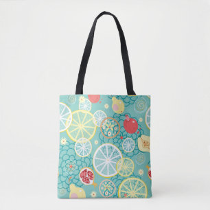 Bolso De Tela Textura de fruta, fondo vibrante.
