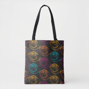 Bolso De Tela Textura de grano pintada a mano. Elemento geométri