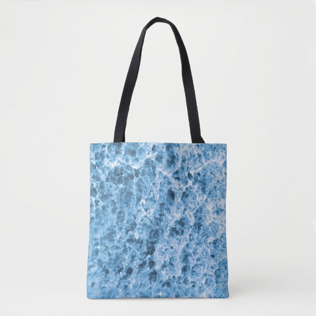 Bolso De Tela Textura de la roca azul del acero (Anverso)