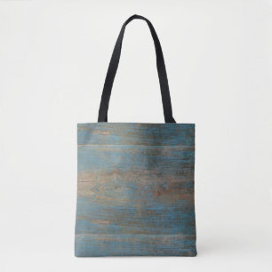 Bolso De Tela Textura de madera de Blue Beach