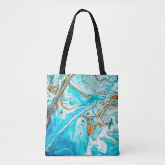 Bolso De Tela Textura de mármol. Técnica oriental. Barra contemp