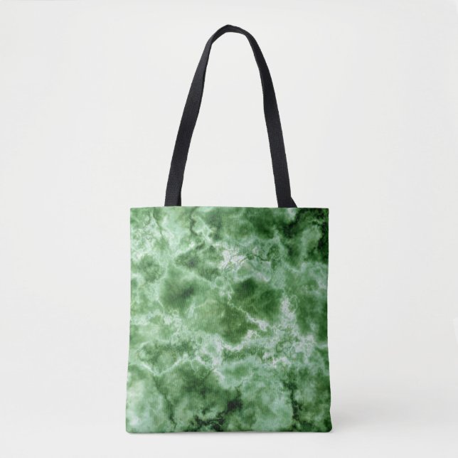 Bolso De Tela Textura de mármol verde (Anverso)