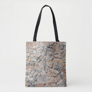Bolso De Tela Textura de piedra del castillo marrón antiguo