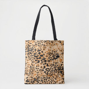 Bolso De Tela Textura de piel de leopardo, patrón de leopardo