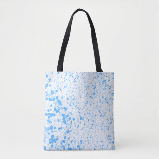 Bolso De Tela Textura de salpicadura - Azul