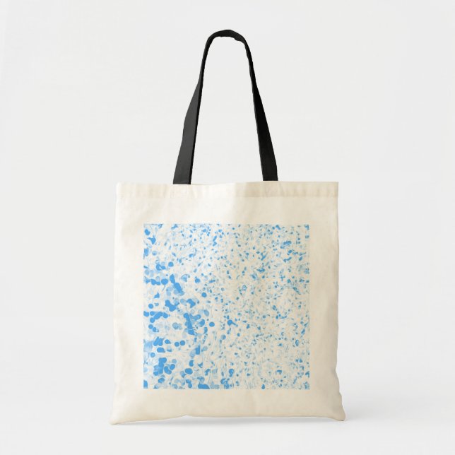 Bolso De Tela Textura de salpicadura - Azul (Frente)