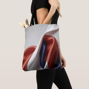 Bolso De Tela Textura de seda de la bandera francesa
