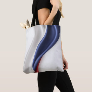 Bolso De Tela Textura de seda de la bandera francesa