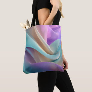Bolso De Tela Textura de tela abstracta en tonos pastel