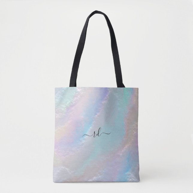 Bolso De Tela Textura del arco iris abstracta (Anverso)