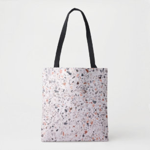 Bolso De Tela Textura del terrazo antiguo, patrón de martillo.