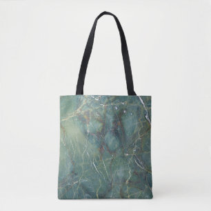 Bolso De Tela Textura detallada del Mármol verde malaquita