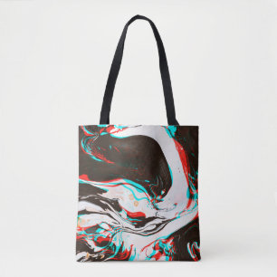 Bolso De Tela Textura distorsionada y rayada del surf con tinta