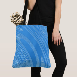 Bolso De Tela textura metálica azul abstracta