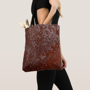 Bolso De Tela Textura Metalizado rusteada de cobre Naranja quema