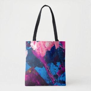 Bolso De Tela Textura pintada artística, decoración moderna.