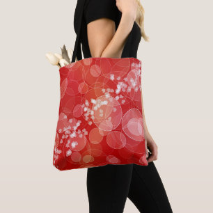 Bolso De Tela Textura roja de la pendiente del bokeh del amor de