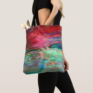 Bolso De Tela Textura virtual de color rosa y verde