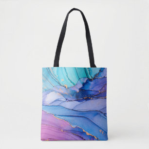 Bolso De Tela Texturas fluidas y arte abstracto de lujo.